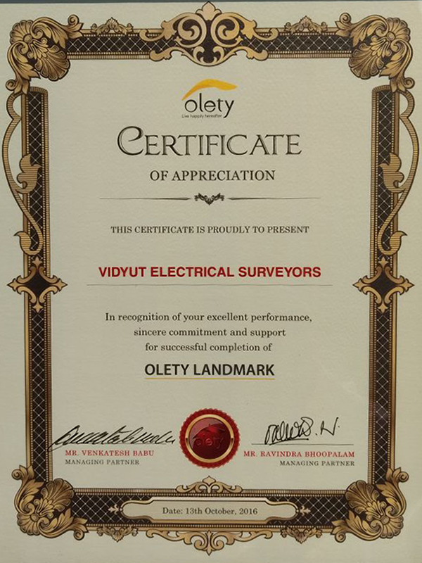 appreciation certificate